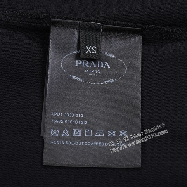 Prada專櫃普拉達2023SS新款印花T恤 男女同款 tzy2802